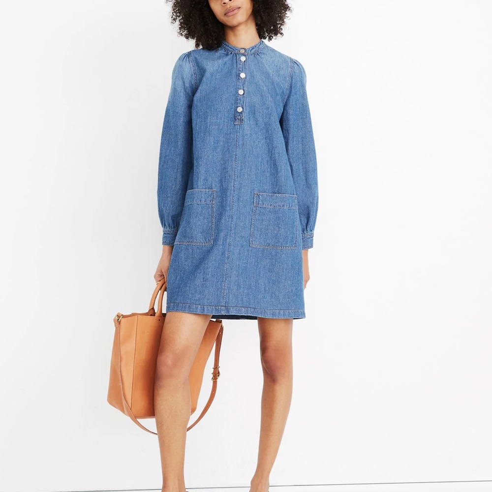 NWT Madewell Blue Denim Dress